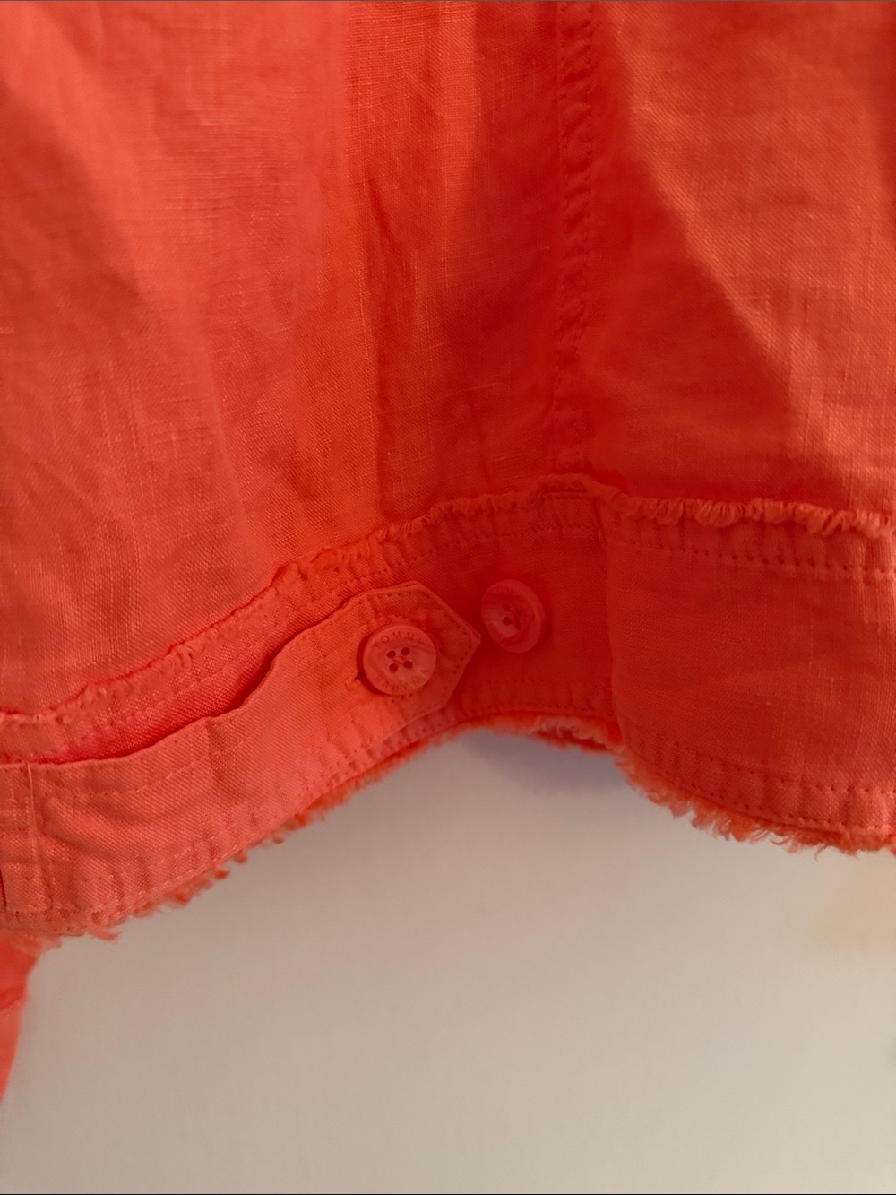 New Tommy Bahama Two Palms Linen Raw Edge Jacket in a vibrant orange shade Large - Picture 6 of 7